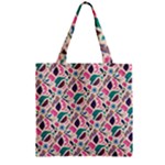 Multi Colour Pattern Zipper Grocery Tote Bag