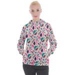 Multi Colour Pattern Women s Hooded Pullover