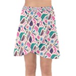 Multi Colour Pattern Wrap Front Skirt
