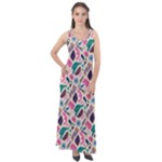 Multi Colour Pattern Sleeveless Velour Maxi Dress