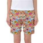 Pop Culture Abstract Pattern Women s Basketball Shorts