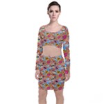 Pop Culture Abstract Pattern Top and Skirt Sets