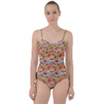 Pop Culture Abstract Pattern Sweetheart Tankini Set