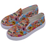 Pop Culture Abstract Pattern Kids  Canvas Slip Ons