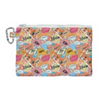 Pop Culture Abstract Pattern Canvas Cosmetic Bag (Large)