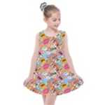 Pop Culture Abstract Pattern Kids  Summer Dress