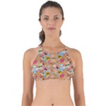 Pop Culture Abstract Pattern Perfectly Cut Out Bikini Top