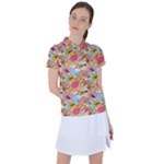 Pop Culture Abstract Pattern Women s Polo T-Shirt