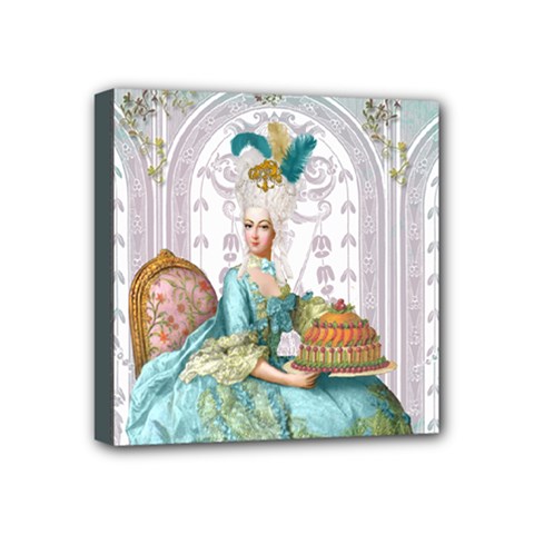 Marie Antoinette Let Them Eat Cake Mini Canvas 4  x 4  (Stretched) from ArtsNow.com