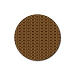 Basket Weave Rubber Round Coaster (4 pack)