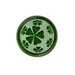 Leather-Look Irish Clover Ball Hat Clip Ball Marker (10 pack)
