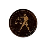 Libra Rubber Round Coaster (4 pack)