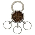 Leather-Look Bouquet 3-Ring Key Chain