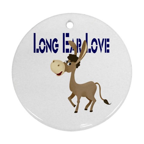 Longear love Ornament (Round) from ArtsNow.com Front