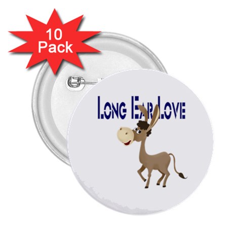 Longear love 2.25  Button (10 pack) from ArtsNow.com Front