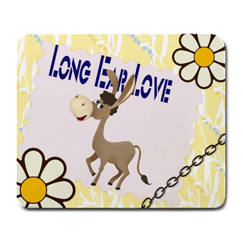 Longear love Large Mousepad from ArtsNow.com Front