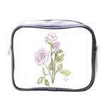 Spray Of Pink Roses Mini Toiletries Bag (One Side)