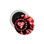 Love Heart Splatter 1.75  Magnet