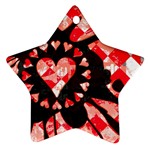 Love Heart Splatter Ornament (Star)