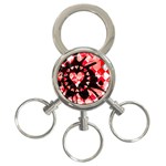 Love Heart Splatter 3-Ring Key Chain