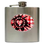 Love Heart Splatter Hip Flask (6 oz)