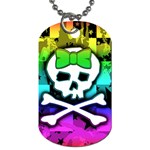 Rainbow Skull Dog Tag (One Side)