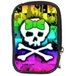 Rainbow Skull Compact Camera Leather Case