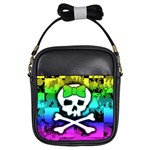 Rainbow Skull Girls Sling Bag