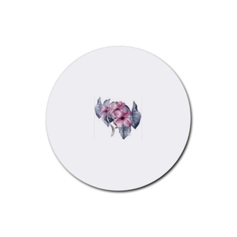 flower5 Rubber Coaster (Round) from ArtsNow.com Front