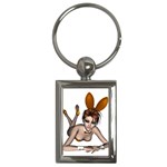 Play Bunny Key Chain (Rectangle)