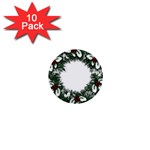 Christmas Wreath 1  Mini Button (10 pack) 