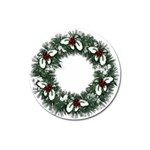 Christmas Wreath Magnet 3  (Round)