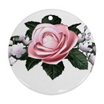Pink Rose 2 Ornament (Round)