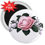 Pink Rose 2 3  Magnet (10 pack)