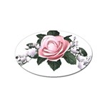 Pink Rose 2 Sticker Oval (10 pack)