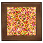  Impressionism style colorful abstract pattern Framed Tile