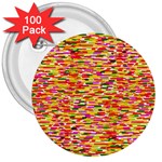  Impressionism style colorful abstract pattern 3  Button (100 pack)