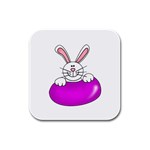 Bunny Rubber Square Coaster (4 pack)
