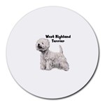 West Highland Terrier Westie Round Mousepad