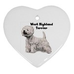 West Highland Terrier Westie Ornament (Heart)