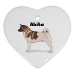 Akita Ornament (Heart)