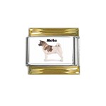 Akita Gold Trim Italian Charm (9mm)