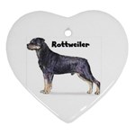 Rottweiler Ornament (Heart)