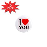 I Love You 1  Mini Magnet (10 pack) 