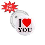 I Love You 1.75  Button (100 pack) 