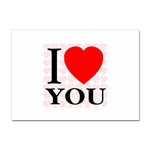 I Love You Sticker A4 (10 pack)