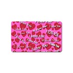 I Love You Velvet Hearts Magnet (Name Card)