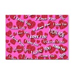I Love You Velvet Hearts Sticker A4 (10 pack)