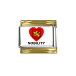 Nobility (The Lion Heart) Gold Trim Italian Charm (9mm)