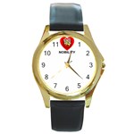 Nobility (The Lion Heart) Round Gold Metal Watch
